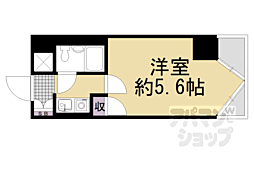 ライオンズマンション京都三条第2 1Kの間取図画像