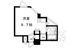 デトム・ワン二條城東 1Kの間取図画像