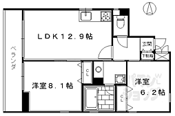 ウィステリア 2LDKの間取図画像