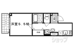 T'sCasa御幸町 1Kの間取図画像
