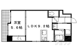 シルエラ御所南 1LDKの間取図画像