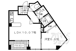 エクセルコート京都五条坂 1LDKの間取図画像