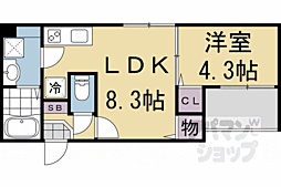 KayOtoresidence久世上久世町 1LDKの間取図画像