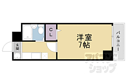 サンステージ21 1Kの間取図画像
