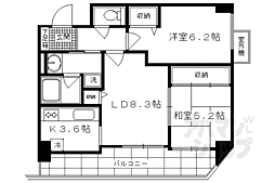 メロディーハイム堺町 2LDKの間取図画像