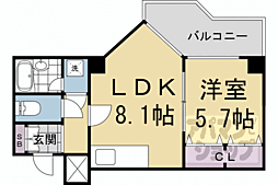 ロイヤル御池 1DKの間取図画像