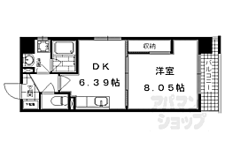 プラネシア星の子四条西洞院 1DKの間取図画像