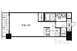 プレサンス京都四条河原町ネクステージ ワンルームの間取図画像
