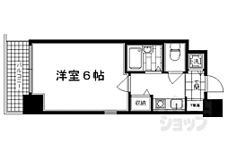 リーガル京都河原町2 1Kの間取図画像