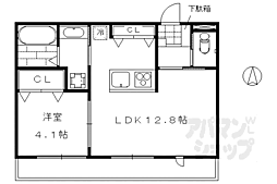 LACINEfeuille 1LDKの間取図画像