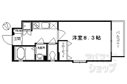 ベラジオ京都高台寺 1Kの間取図画像