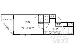 メッサジオ 1Kの間取図画像