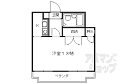 メゾンドゥペッシュ 1Kの間取図画像