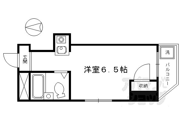 京都府京都市下京区薬園町(賃貸マンション1R・5階・17.00㎡)の写真 その2