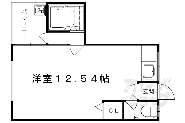 石原マンション 402｜京都府京都市右京区太秦森ケ前町(賃貸マンション1R・4階・28.98㎡)の写真 その2