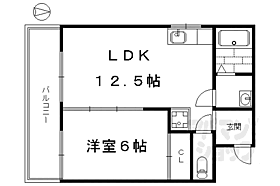 京都府京都市下京区西七条御前田町（賃貸アパート1LDK・2階・43.00㎡） その2