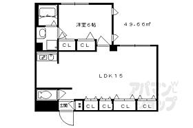 京都府京都市中京区三条通烏丸東入ル梅忠町（賃貸マンション1LDK・9階・49.66㎡） その2