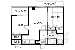 ドーム・シシャースチェ梅津 2LDKの間取図画像