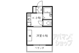 京都府京都市西京区嵐山中尾下町（賃貸マンション1K・4階・19.23㎡） その2