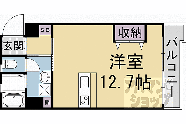 上野マンション 301｜京都府京都市中京区西ノ京南大炊御門町(賃貸マンション1R・3階・35.30㎡)の写真 その2