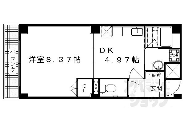 セントポーリア嵯峨野清水町 201｜京都府京都市右京区嵯峨野清水町(賃貸アパート1DK・2階・32.21㎡)の写真 その2