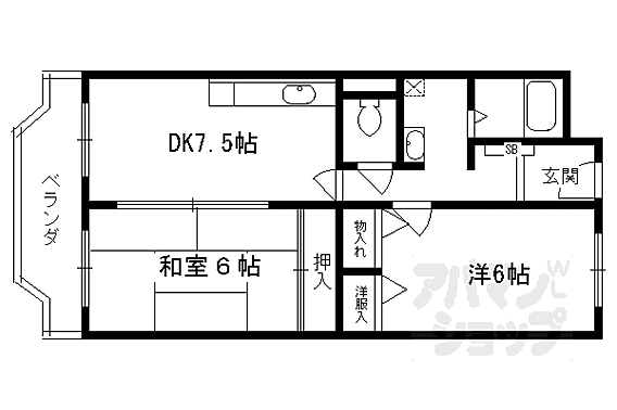 西大路ハイム菱ビル_間取り_0