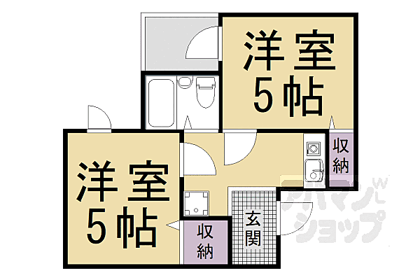 アメニティ京都一番館 4-K｜京都府京都市右京区西院六反田町(賃貸マンション2K・4階・23.04㎡)の写真 その2