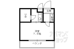 京都府京都市北区衣笠天神森町（賃貸マンション1K・2階・18.00㎡） その2