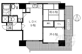 ＢｉｒｄＬａｎｄIII 706 ｜ 京都府京都市右京区西院六反田町（賃貸マンション2LDK・7階・50.20㎡） その2