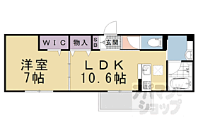 アリビオ　Ｂ棟 105 ｜ 京都府京都市右京区太秦安井水戸田町（賃貸アパート1LDK・1階・43.49㎡） その2