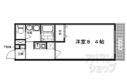 アムールクラガノ 1Kの間取図画像