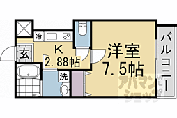 ビエノス京都花園 1Kの間取図画像