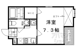 アルティスタ西院 3階1Kの間取り