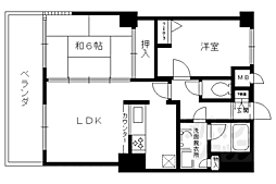 デ・リード＆サンヴェール桂川東 8階2LDKの間取り