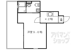 エスパシオ梅津 1階1Kの間取り