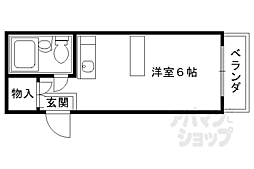 ヴィラペルソン 3階1Kの間取り