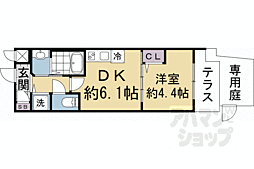 ベラジオ　ワールドアイ　京都円町 1階1DKの間取り