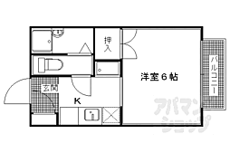 瀬戸畑ハイツ 1Kの間取図画像