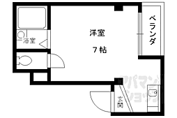 パレスオブタクティクス 2階ワンルームの間取り
