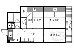 コーポ　エル 401 4階3Kの間取り