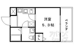 JR山陰本線 二条駅 徒歩6分の賃貸アパート 3階1Kの間取り