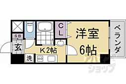 Ｕｎ　Ｃａｓｔｅｌｌｏ　西院 5階1Kの間取り