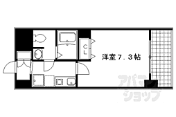 JR東海道・山陽本線 西大路駅 徒歩17分の賃貸マンション 4階1Kの間取り