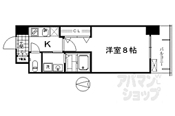 JR東海道・山陽本線 西大路駅 徒歩4分の賃貸マンション 7階1Kの間取り