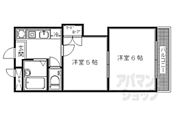 プリマベーラ西京極 5階2Kの間取り