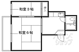 阪急京都本線 桂駅 徒歩14分の賃貸アパート 2階2Kの間取り