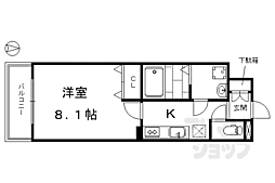 JR東海道・山陽本線 西大路駅 徒歩5分の賃貸マンション 5階1Kの間取り