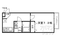 Ａ・ＣＯＲＳＯ太秦 1階1Kの間取り