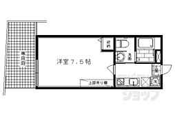 阪急京都本線 大宮駅 徒歩8分の賃貸マンション 1階1Kの間取り