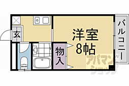阪急京都本線 桂駅 徒歩19分の賃貸マンション 3階1Kの間取り
